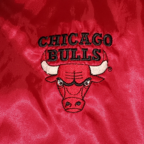 80s Swingster Chicago Bulls Vintage Satin Jacket Michael Jordan - Picture 3 of 12